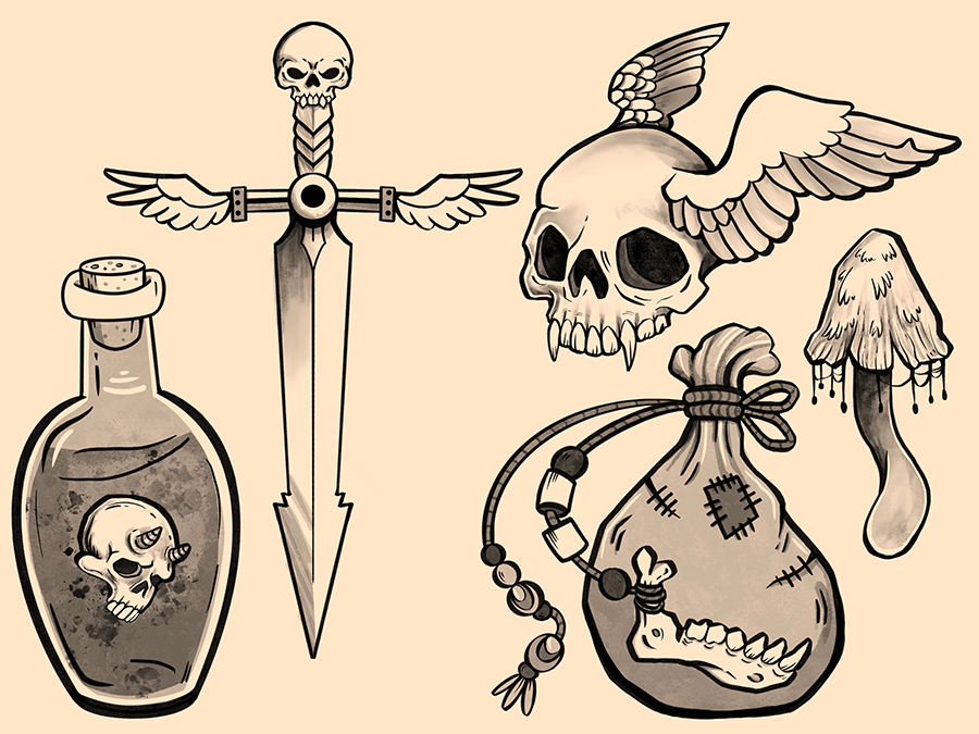 Skull Adventurer Flash Image